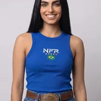 Regata Feminina Canelada NFR Brasil – Azul - imagem 1