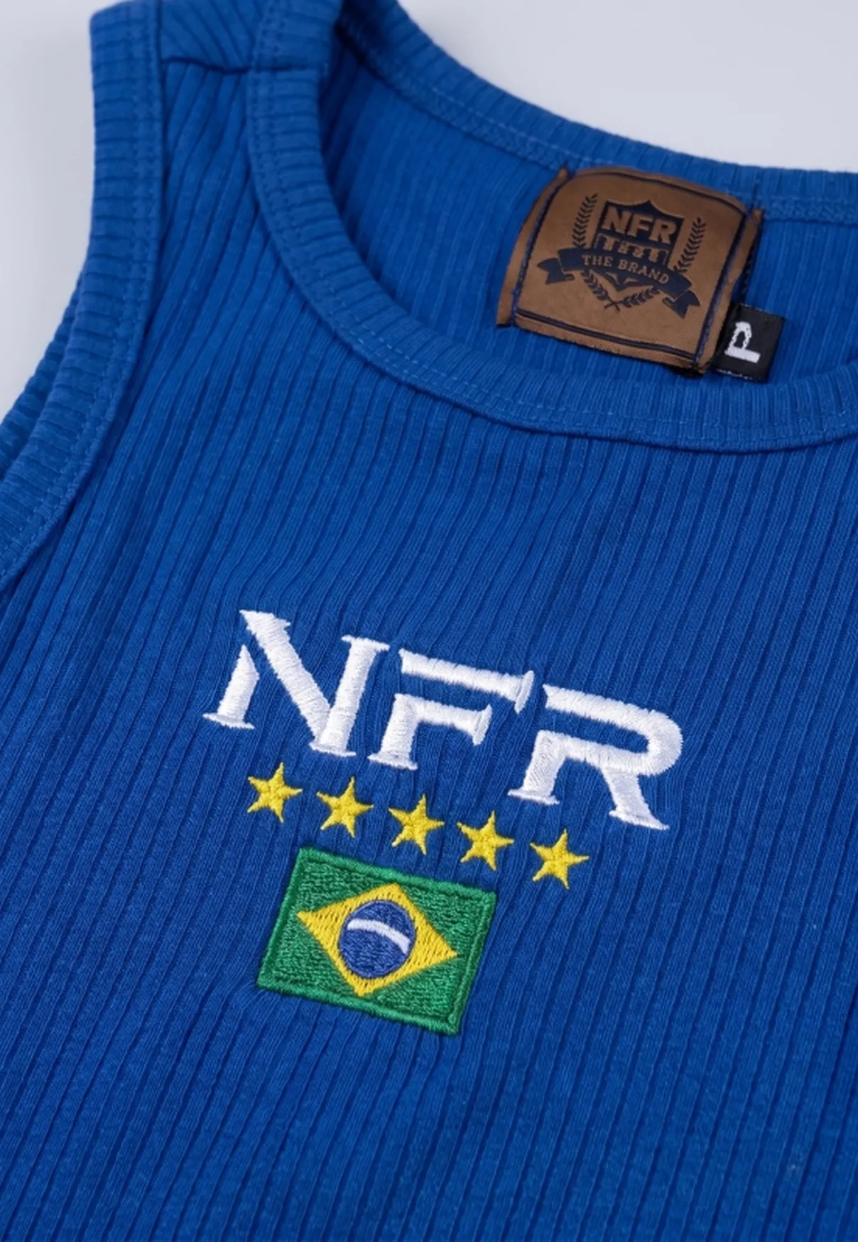 Regata Feminina Canelada NFR Brasil – Azul