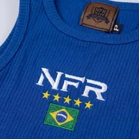 Regata Feminina Canelada NFR Brasil – Azul - imagem 2
