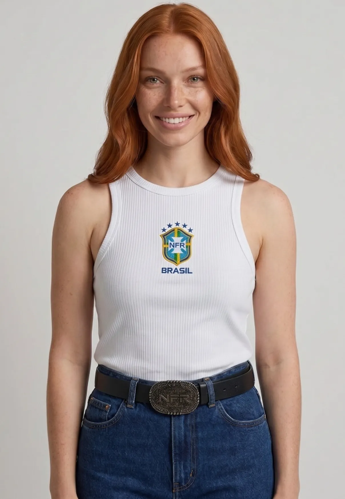 Regata Feminina Canelada NFR Brasil – Branca
