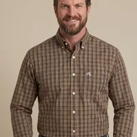 Camisa Masculina Manga Longa NFR Xadrez Marrom - imagem 1