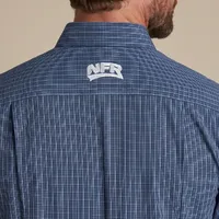 Camisa Masculina Manga Longa NFR Micro Xadrez Azul Marinho - imagem 5