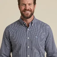 Camisa Masculina Manga Longa NFR Xadrez Marinho - imagem 1