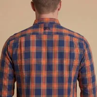 Camisa Masculina Manga Longa NFR Xadrez Azul e Laranja - imagem 5