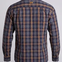 Camisa Masculina Manga Longa NFR Xadrez Azul Marinho e Caramelo - imagem 4