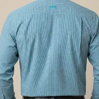 Camisa Masculina Manga Longa NFR Xadrez Turquesa - imagem 5