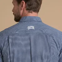 Camisa Masculina Manga Longa NFR Xadrez Azul Royal - imagem 4