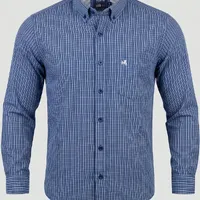Camisa Masculina Manga Longa NFR Xadrez Azul Royal - imagem 2