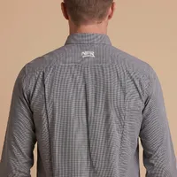 Camisa Masculina Manga Longa NFR Micro Xadrez Cinza - imagem 5
