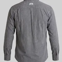 Camisa Masculina Manga Longa NFR Micro Xadrez Cinza - imagem 4