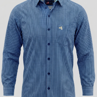 Camisa Masculina Manga Longa NFR Xadrez Azul - imagem 2