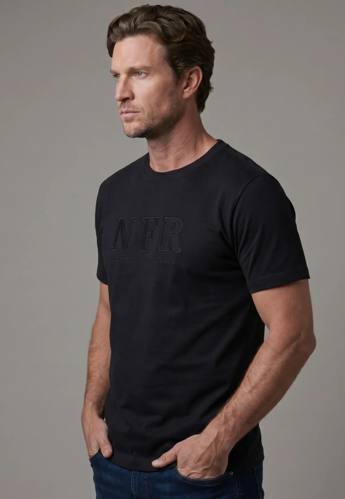 Camiseta NFR Essential Black – Do What Must Be Done