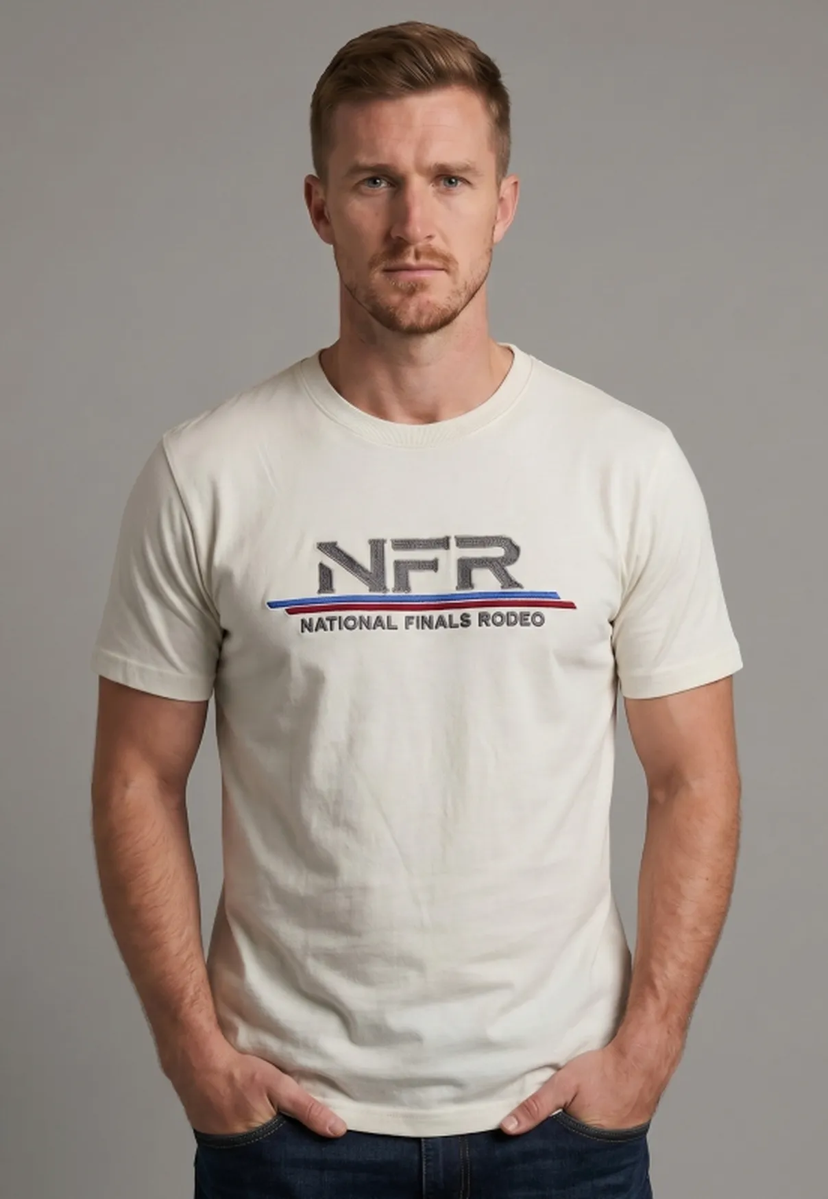 Camiseta NFR National Finals Rodeo Off White