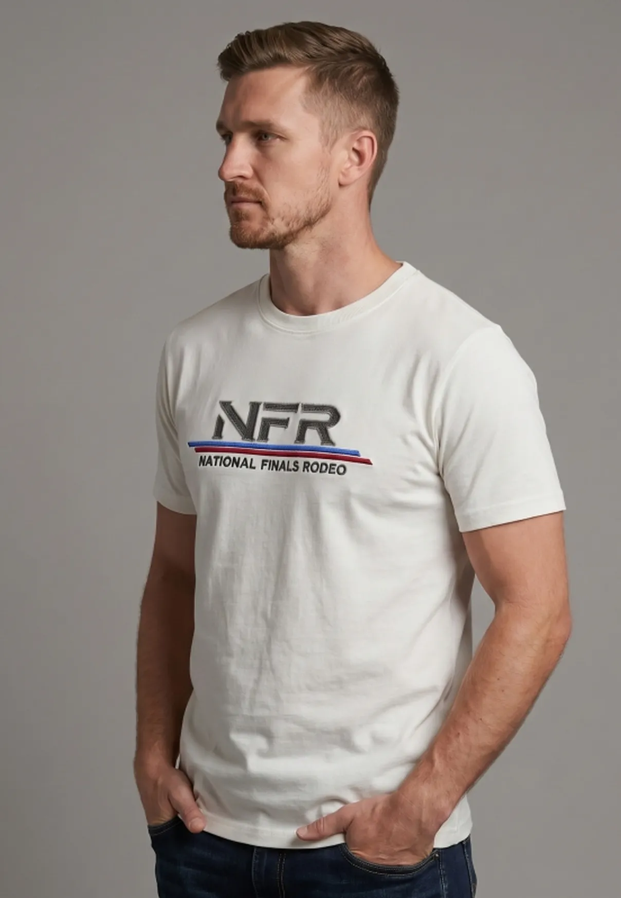 Camiseta NFR National Finals Rodeo Off White
