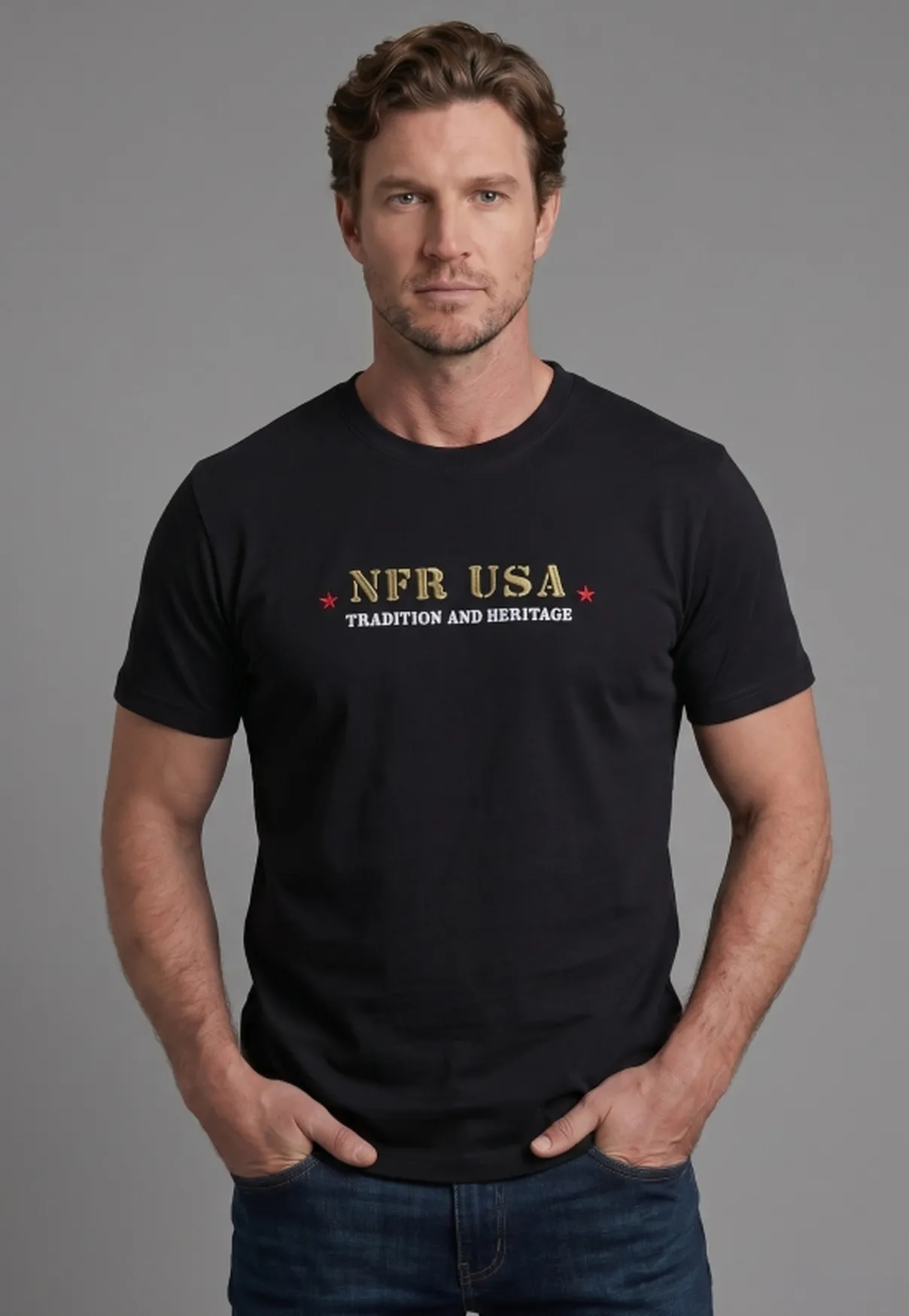 Camiseta NFR USA Tradition and Heritage Black
