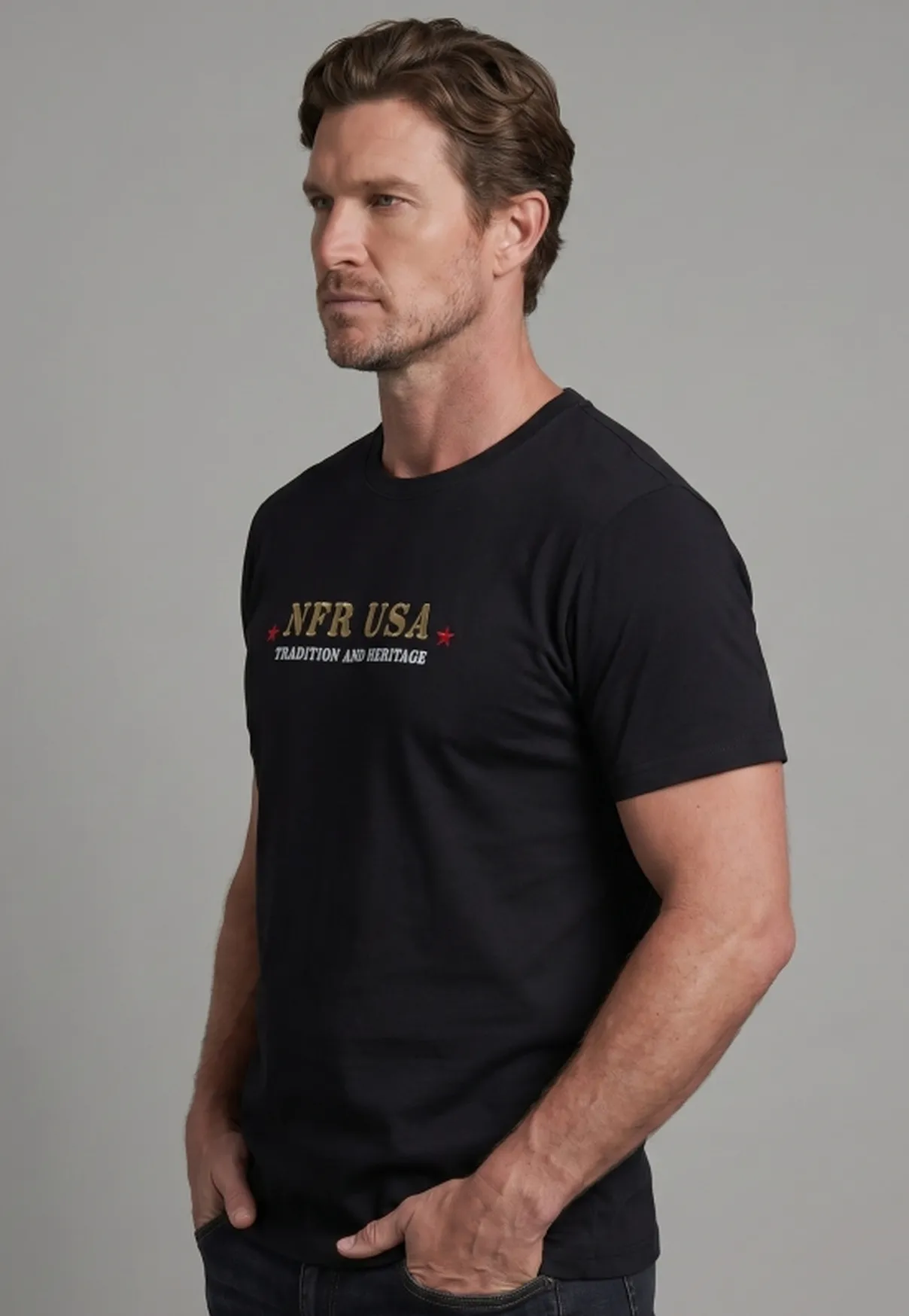 Camiseta NFR USA Tradition and Heritage Black