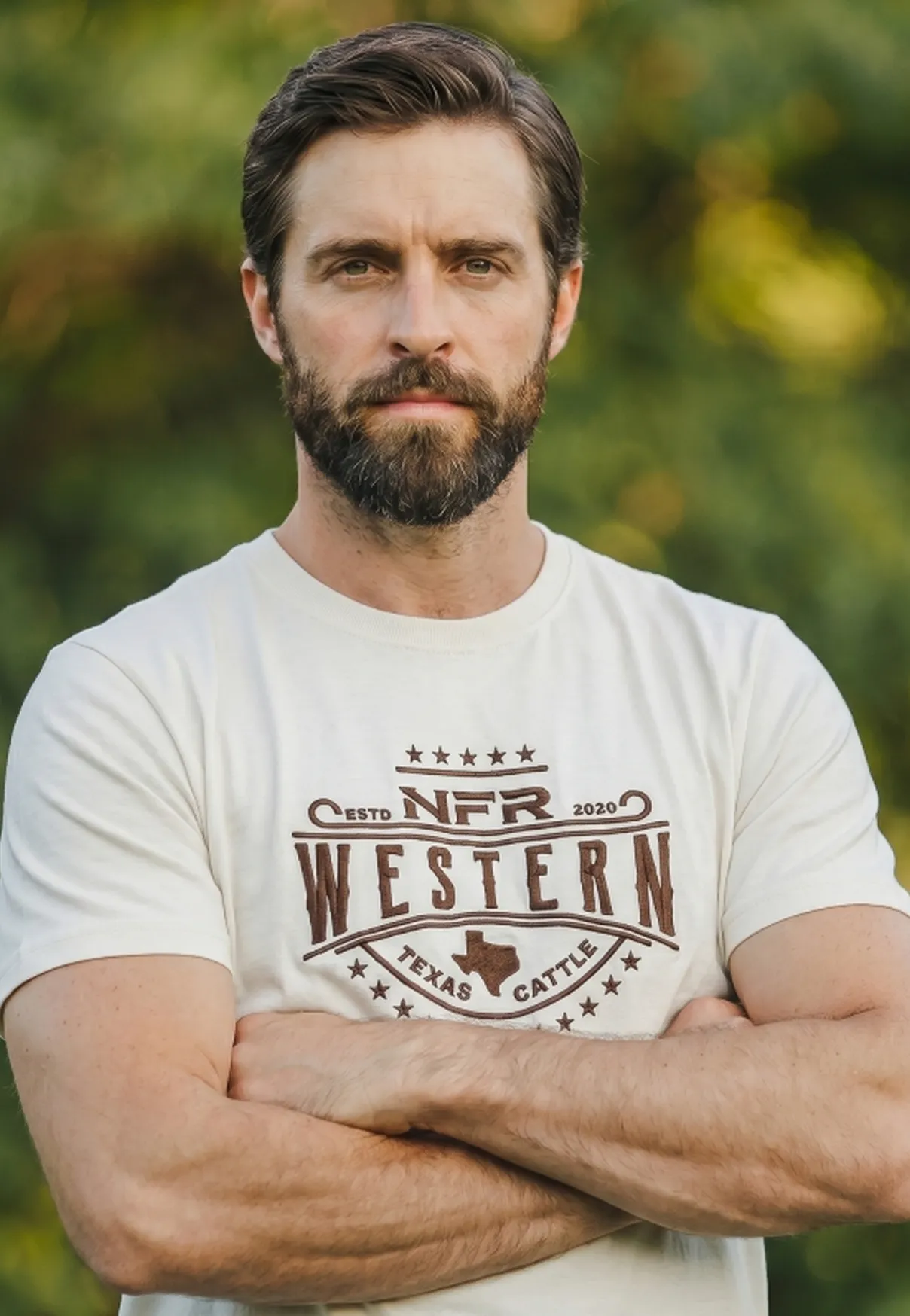 Camiseta NFR Western Texas Cattle Off White