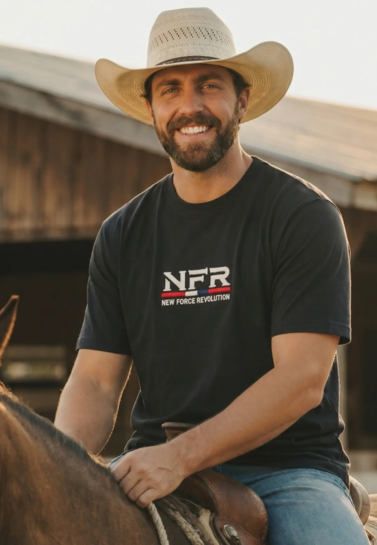 Camiseta Masculina NFR New Force Revolution – Preta