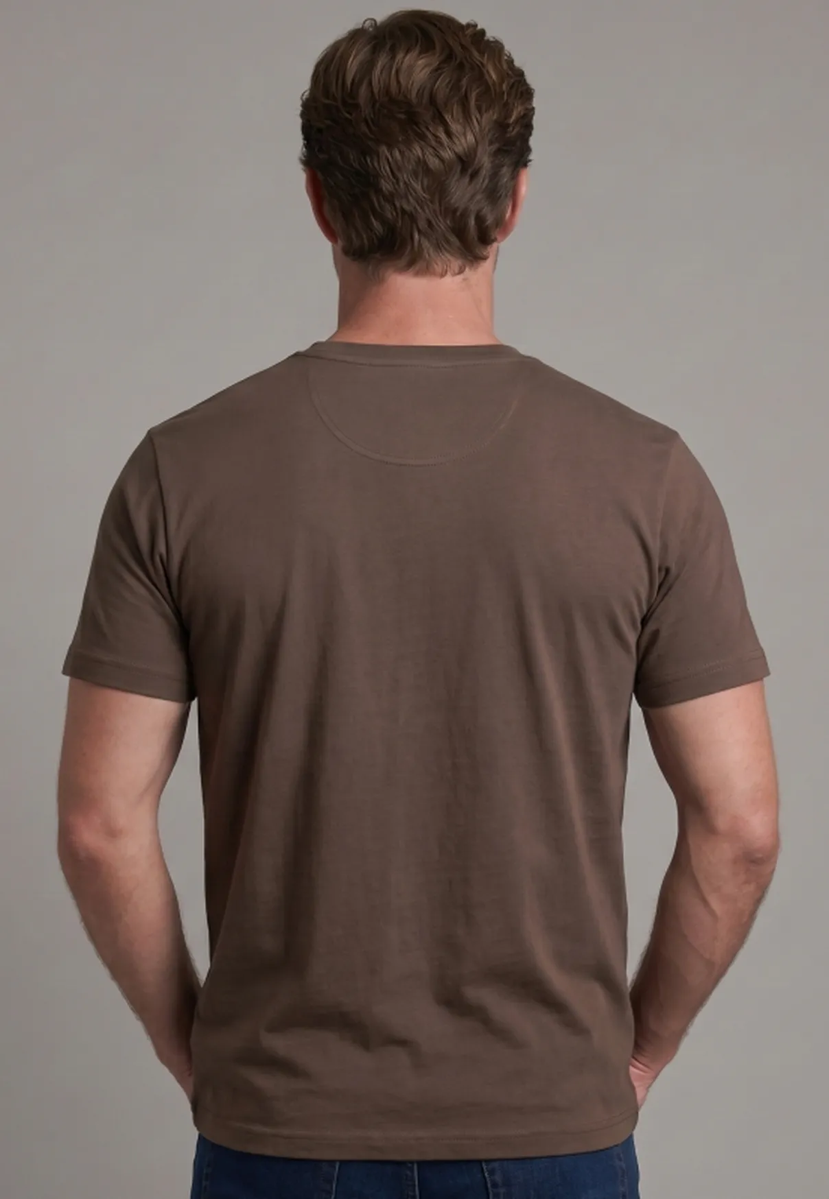 Camiseta Masculina NFR Logo Bordado – Café