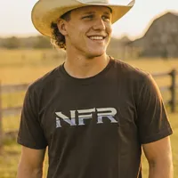 Camiseta Masculina NFR Logo Bordado – Café - imagem 5