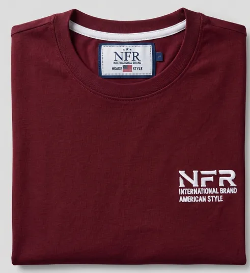 Camiseta Masculina NFR International Brand – Bordô