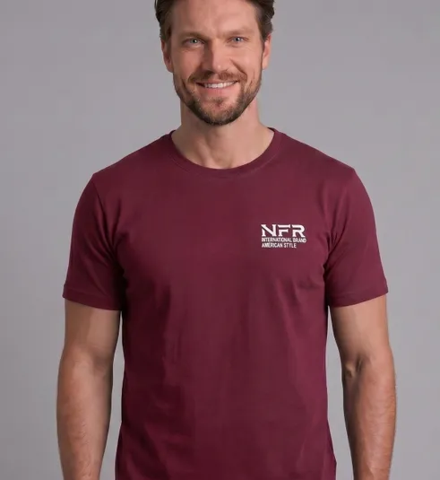 Camiseta Masculina NFR International Brand – Bordô