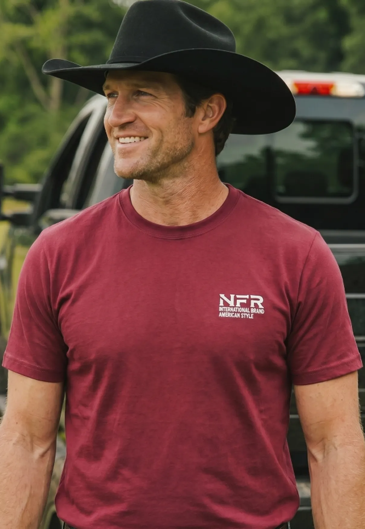 Camiseta Masculina NFR International Brand – Bordô