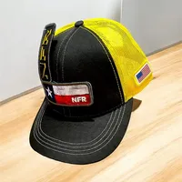 Boné Trucker NFR Texas Flag – Preto e Amarelo Neon - imagem 1