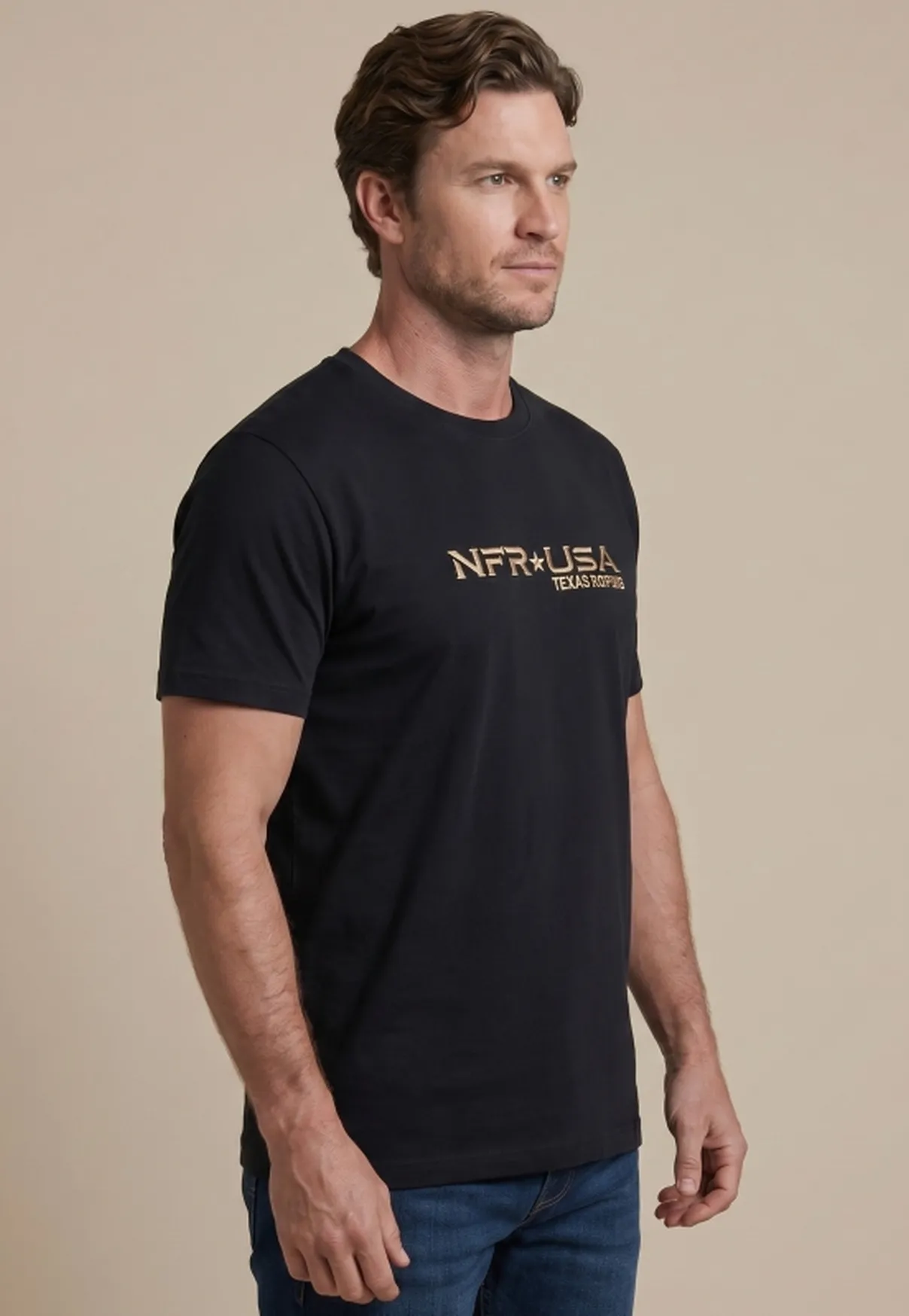 Camiseta Masculina NFR USA Texas Roping