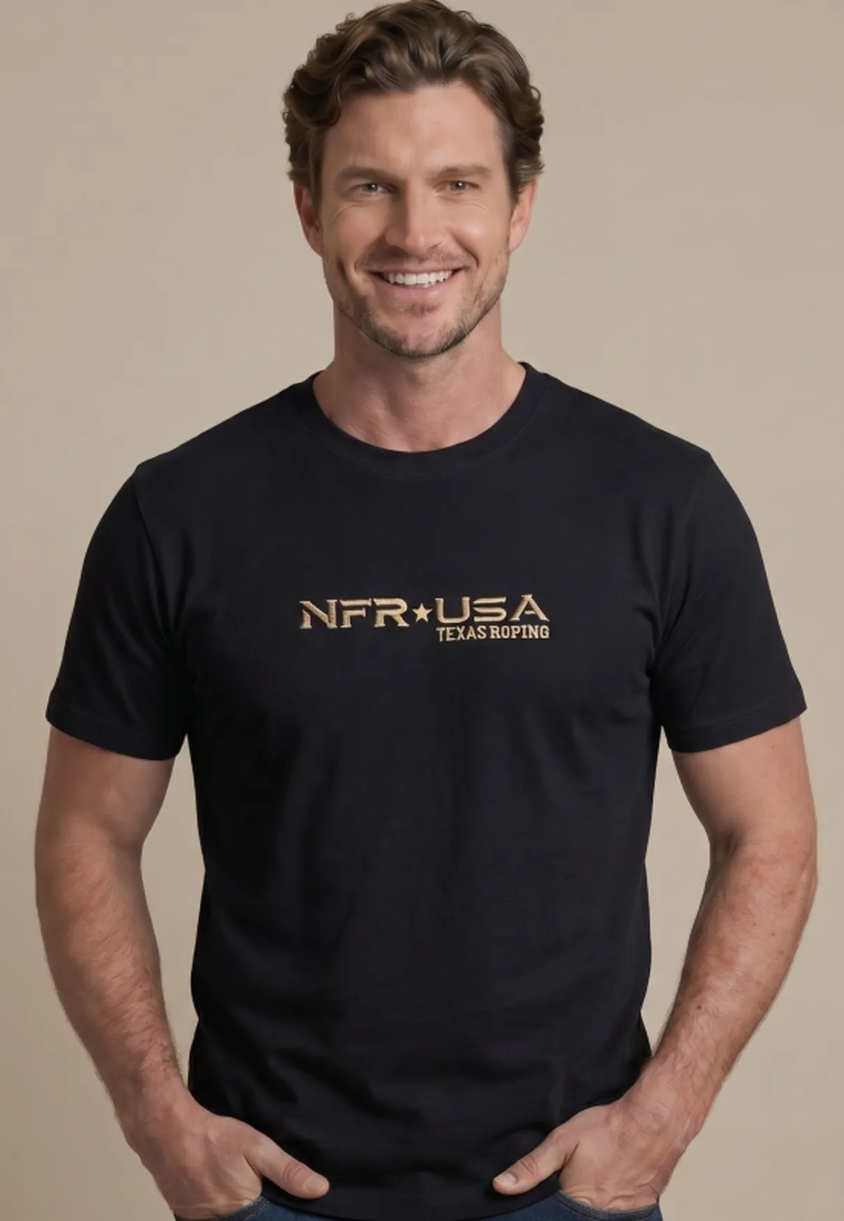 Camiseta Masculina NFR USA Texas Roping