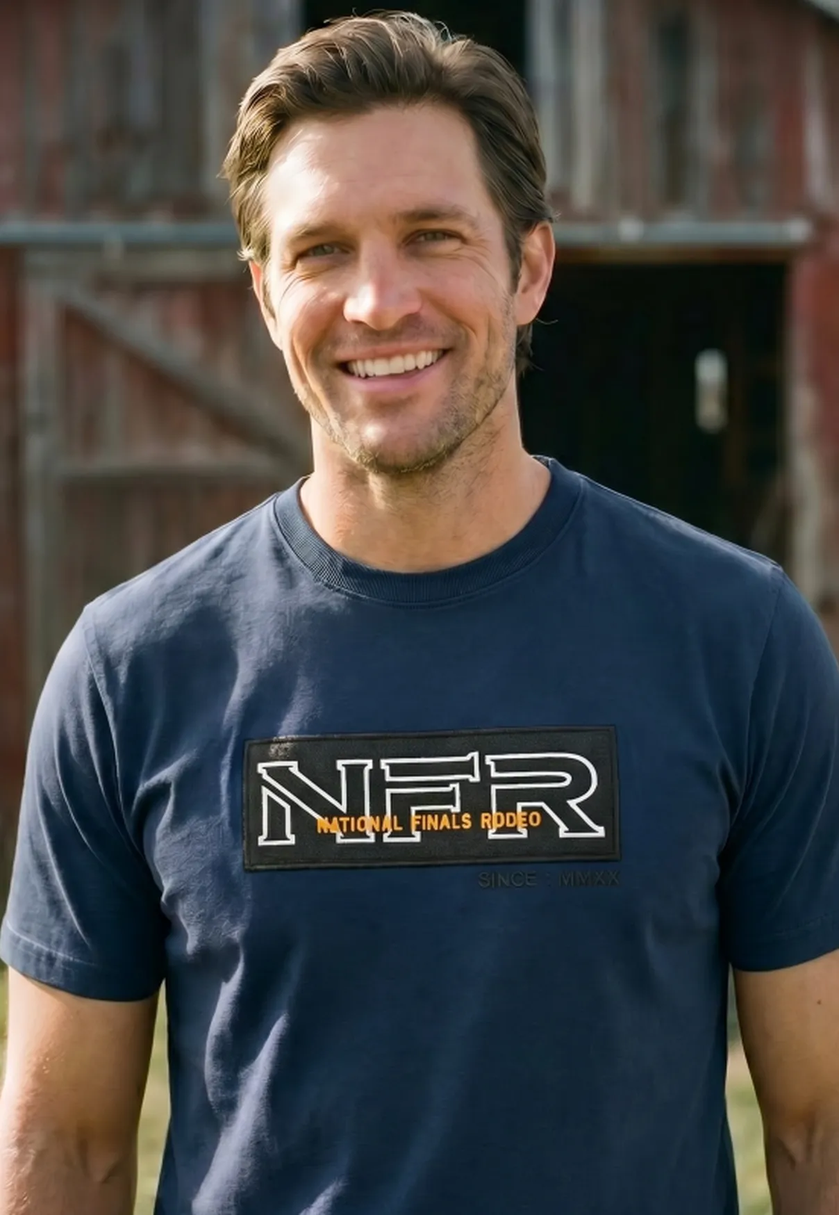 Camiseta Masculina NFR National Finals Rodeo Azul-Marinho
