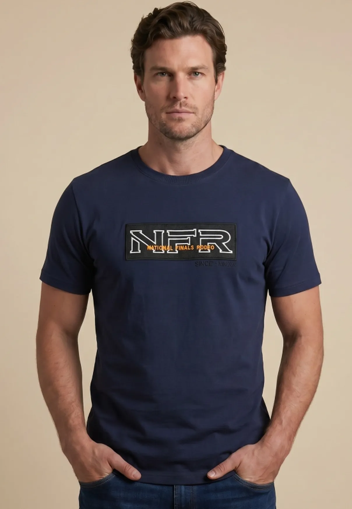 Camiseta Masculina NFR National Finals Rodeo Azul-Marinho