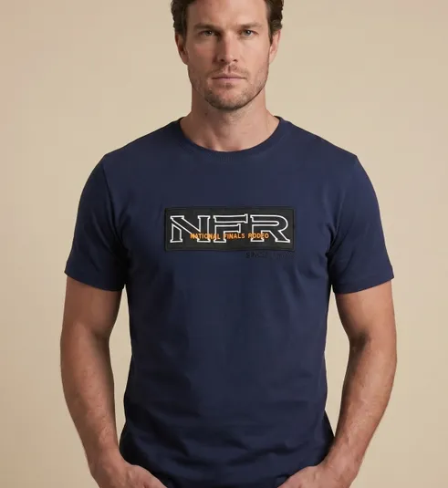 Camiseta Masculina NFR National Finals Rodeo Azul-Marinho