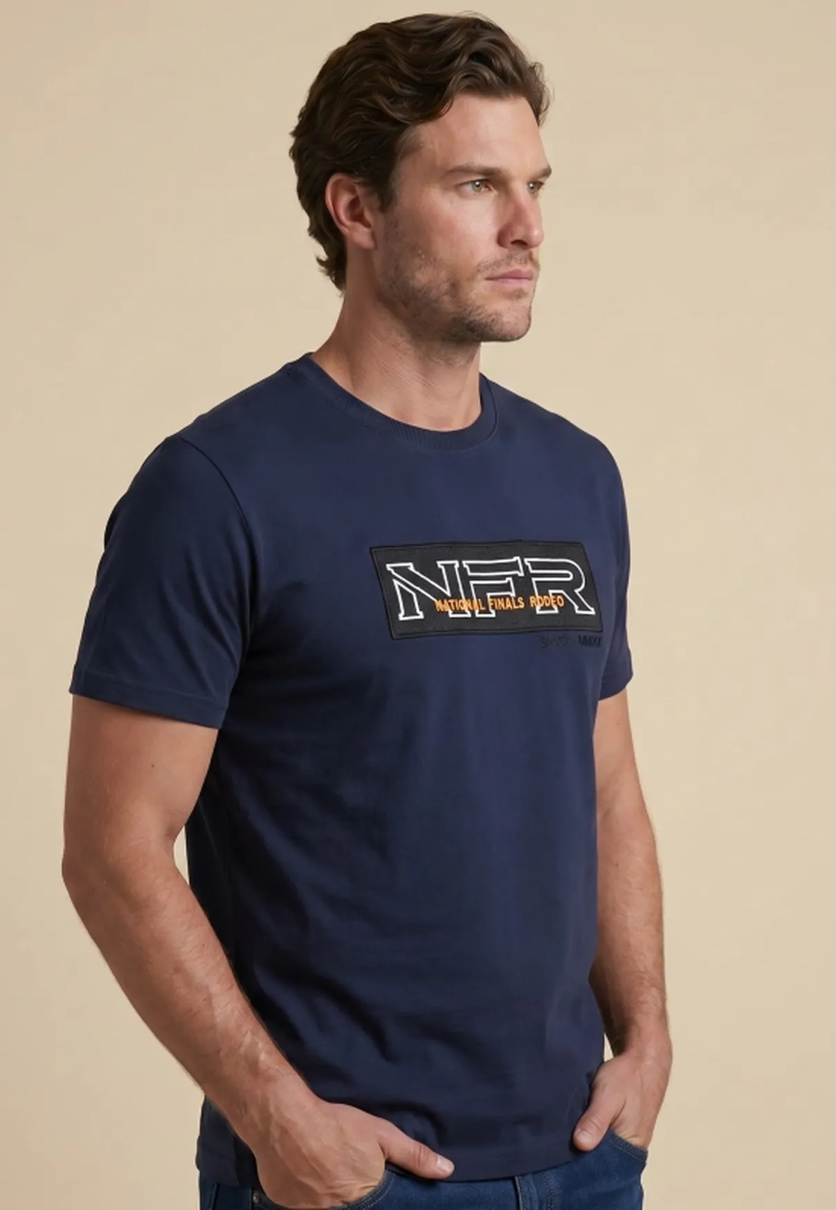 Camiseta Masculina NFR National Finals Rodeo Azul-Marinho
