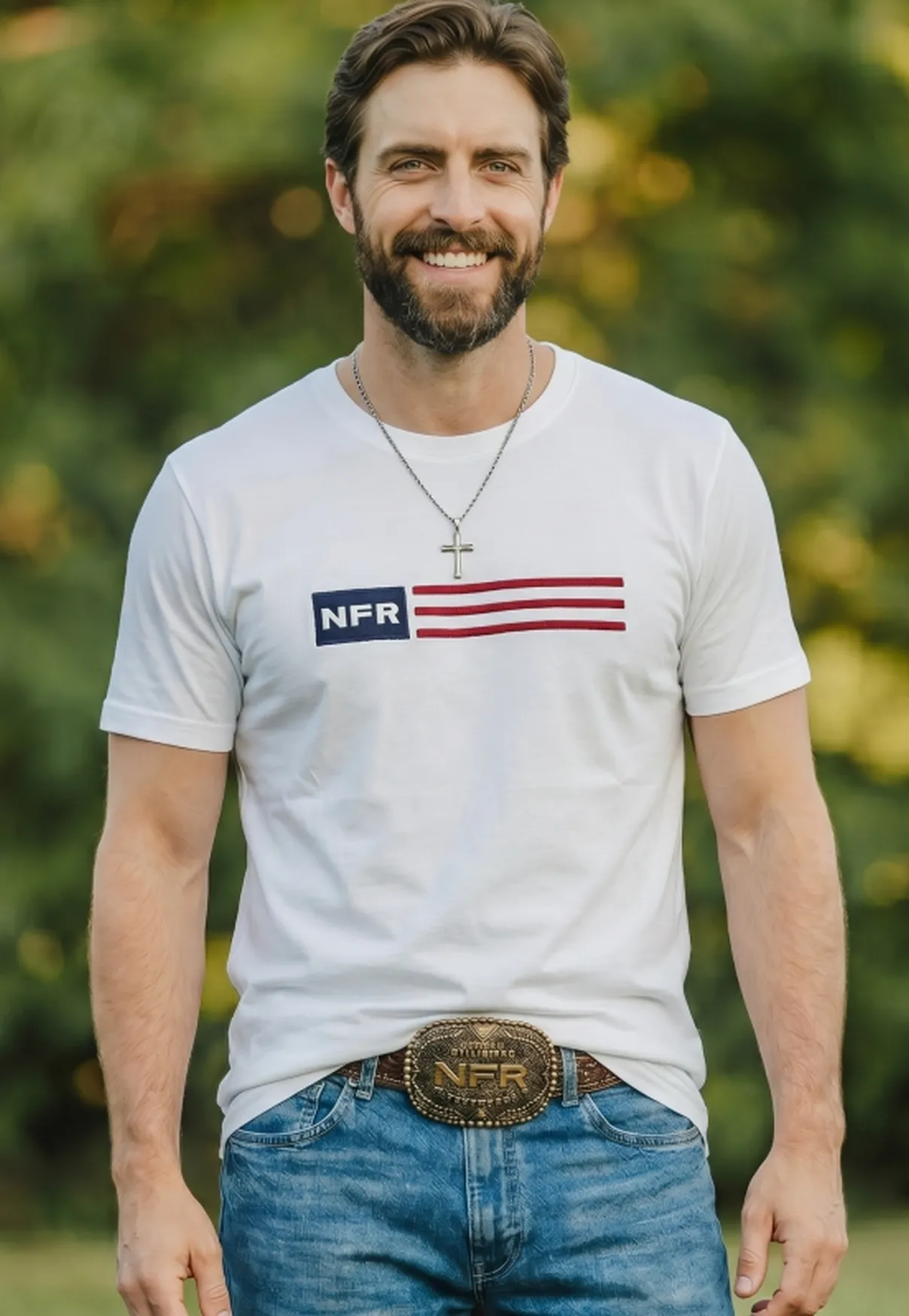 Camiseta Masculina NFR Americana