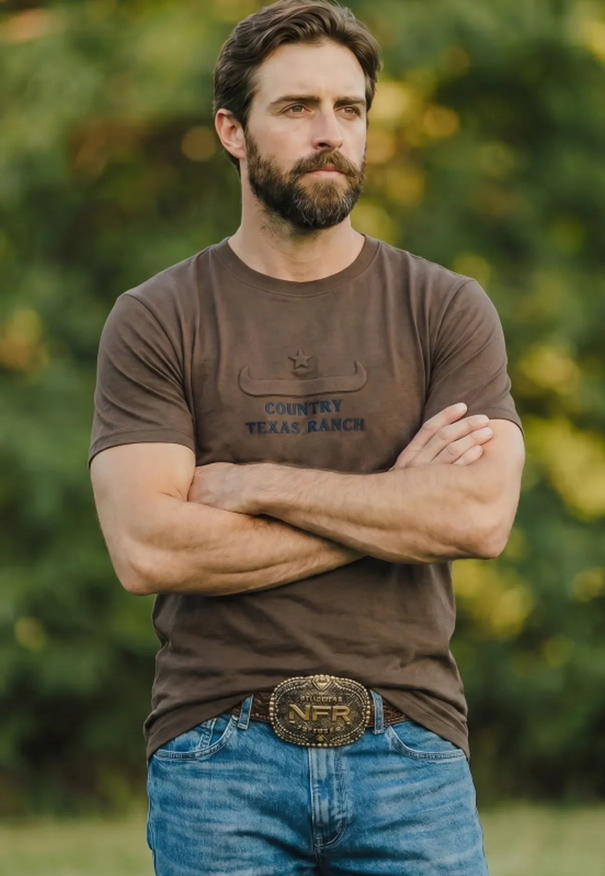 Camiseta Masculina NFR Country Texas Ranch