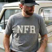 Camiseta Masculina NFR Classic Logo – Mescla Chumbo - imagem 5