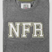 Camiseta Masculina NFR Classic Logo – Mescla Chumbo - imagem 2