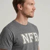 Camiseta Masculina NFR Classic Logo – Mescla Chumbo - imagem 3