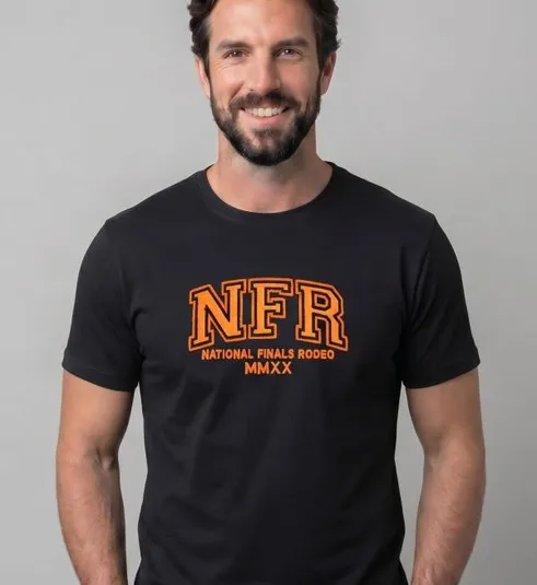 Camiseta Masculina NFR National Finals Rodeo – Preta