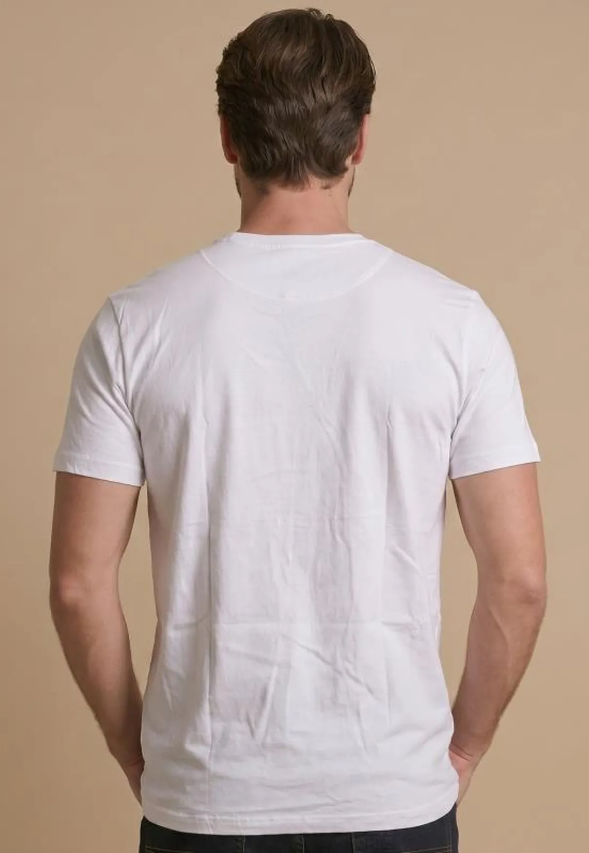 Camiseta Masculina NFR Monocromática Bordada – Off White