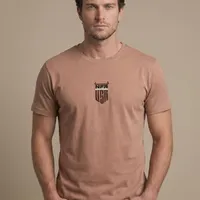 Camiseta Masculina NFR Shield Logo – Bege Rosé - imagem 1