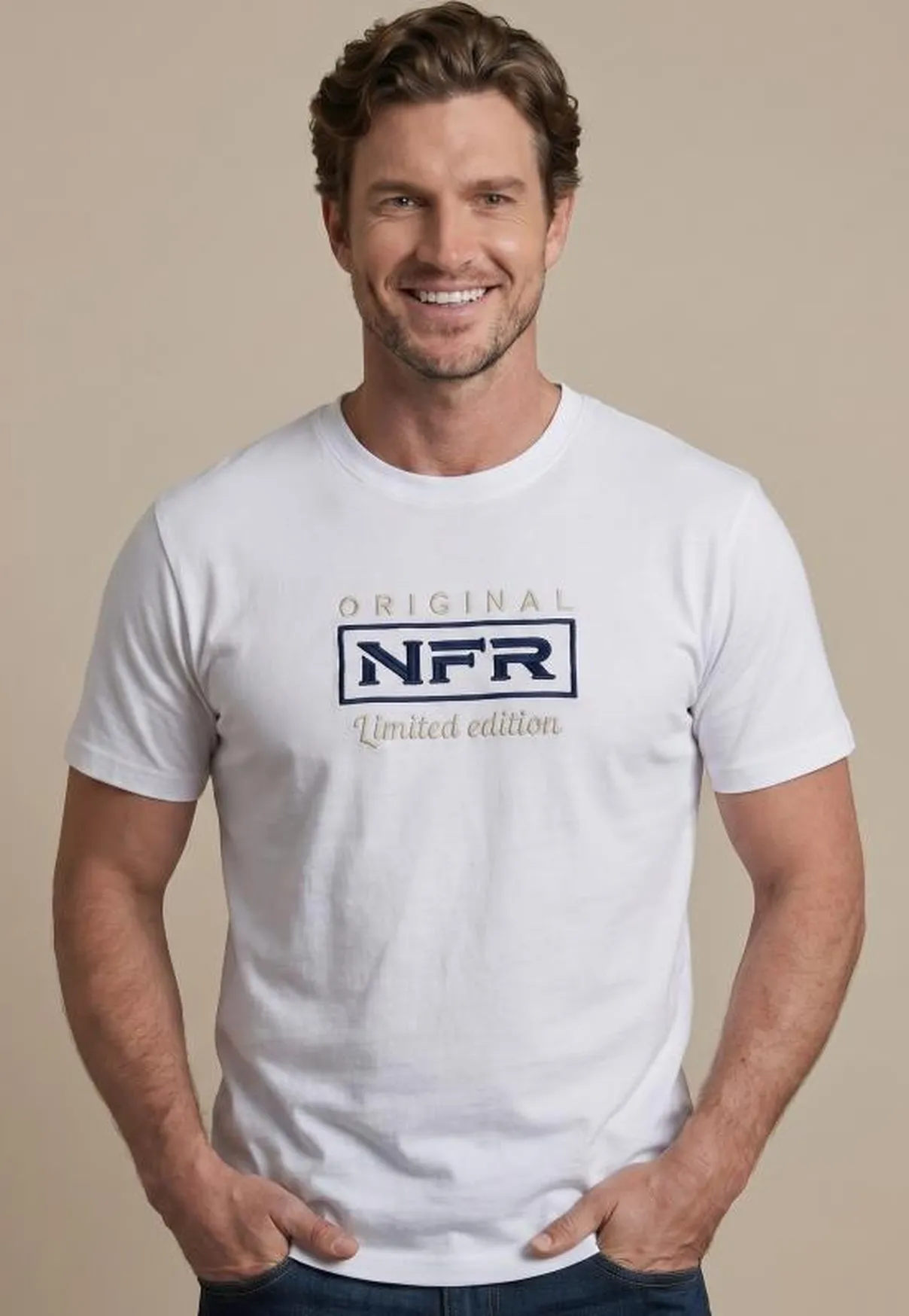 Camiseta Masculina NFR Original Limited Edition – Branca