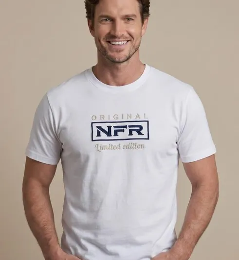 Camiseta Masculina NFR Original Limited Edition – Branca