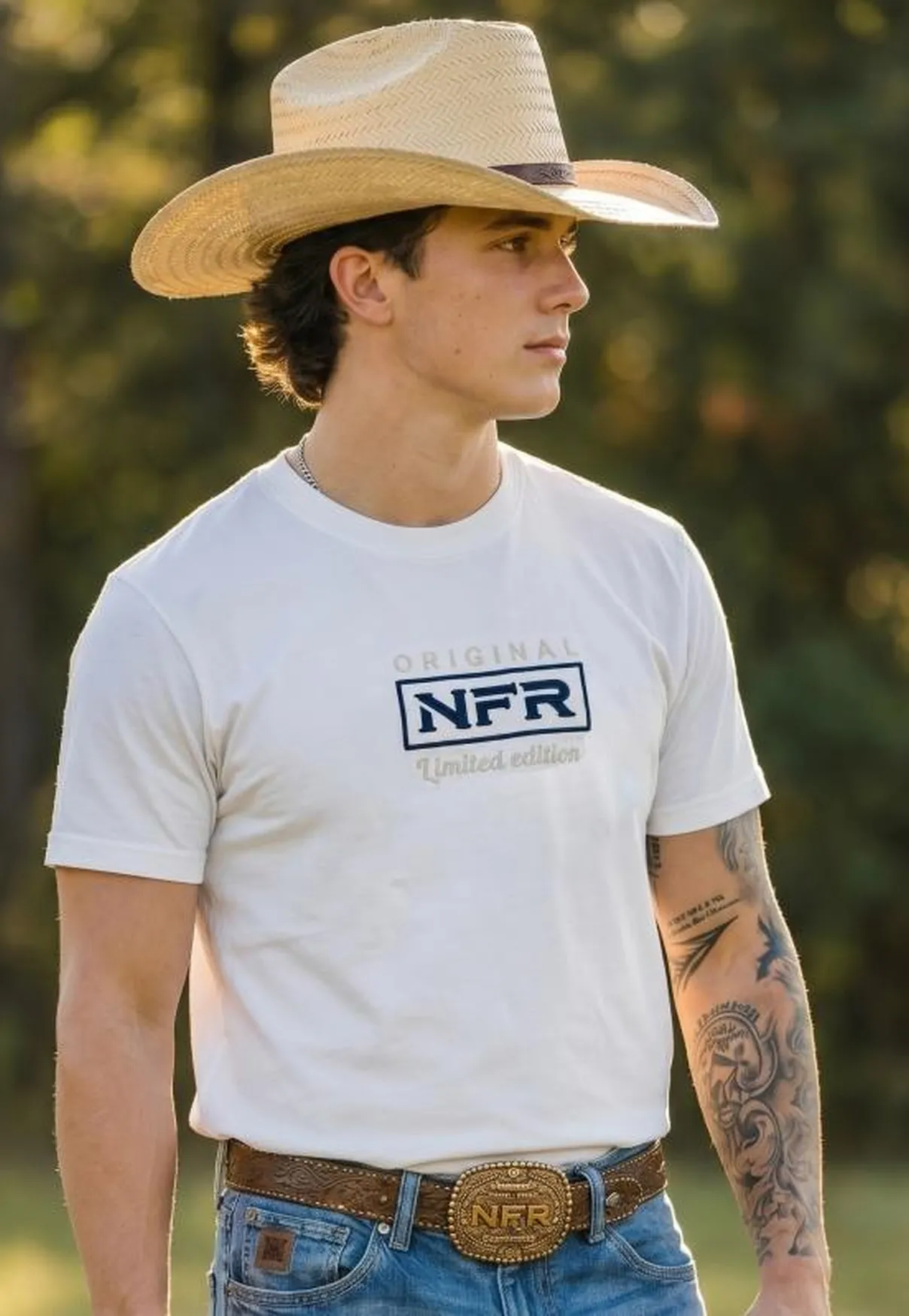 Camiseta Masculina NFR Original Limited Edition – Branca