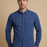 Camisa Masculina NFR Xadrez Micro Check – Azul - imagem 1
