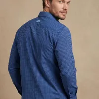 Camisa Masculina NFR Xadrez Micro Check – Azul - imagem 3