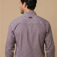 Camisa Masculina NFR Xadrez Premium – Bordô e Azul - imagem 3