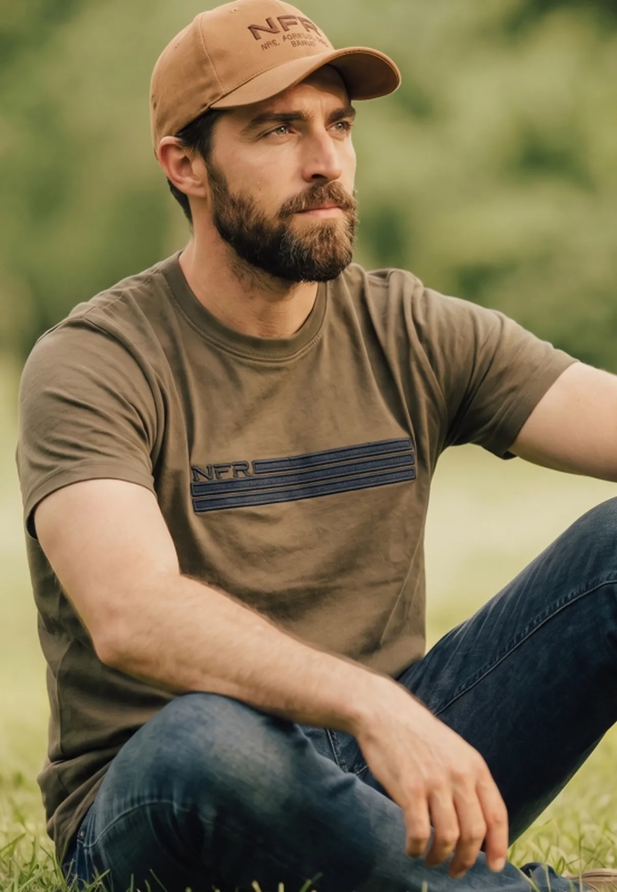 Camiseta Masculina NFR Essentials Marrom