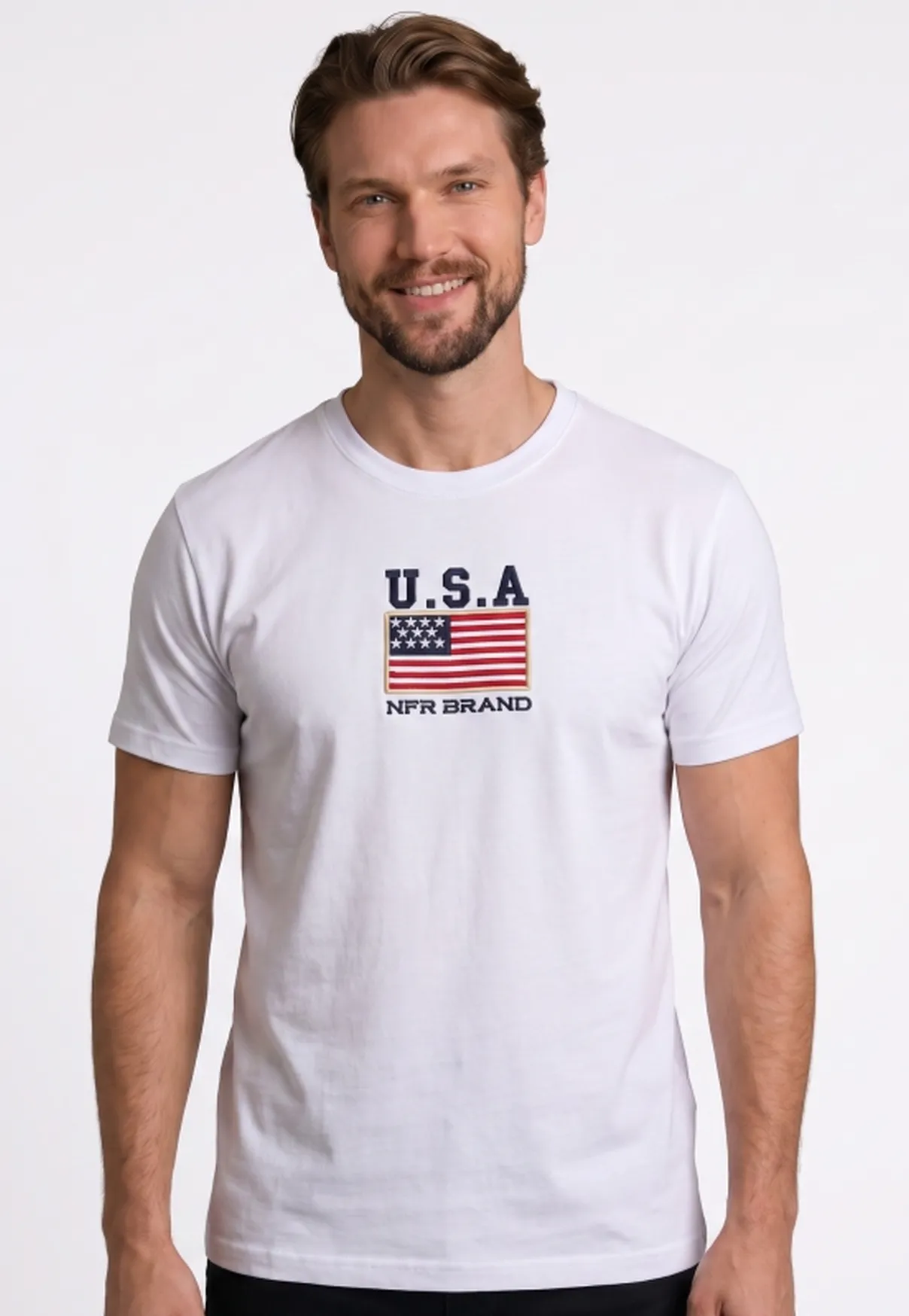Camiseta Masculina NFR USA Branca